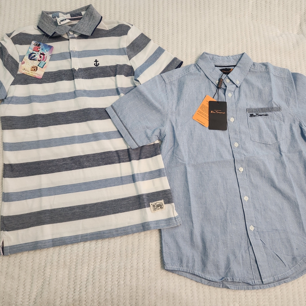 Ben Sherman Boys Shirt 10-11 (US 12-14) Short Sleeve & Acoola 140 Height Bundle